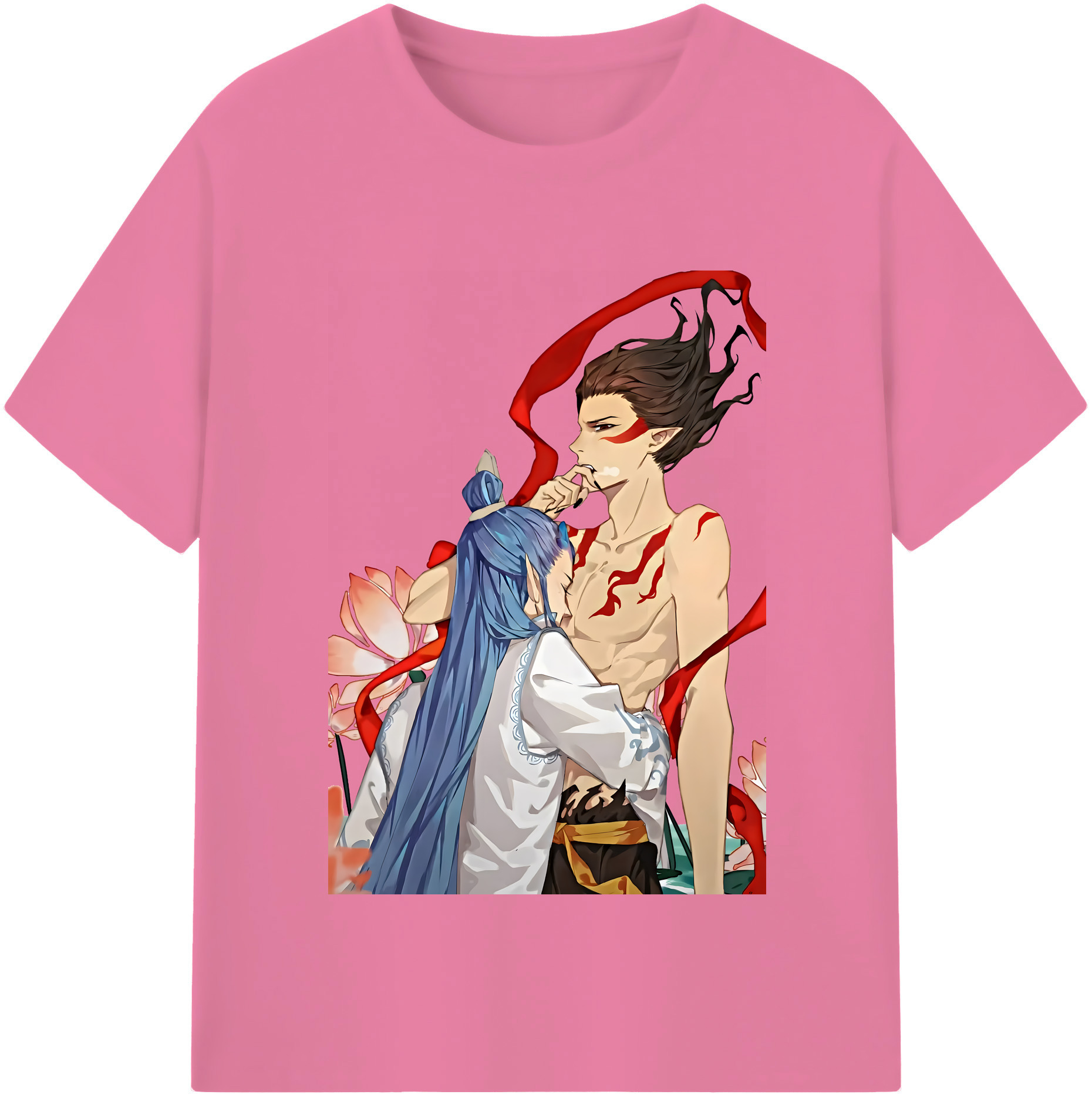 （画像用） Ne Zha 2 ナタ 魔童の大暴れ 綿100％半袖Tシャツ（フロントプリント）